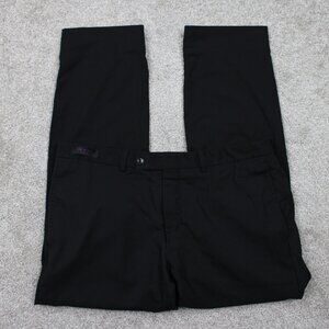 Ted Baker Jefferson Dress Pants Mens 38R Black 100% Wool Flat Front w/28" inseam